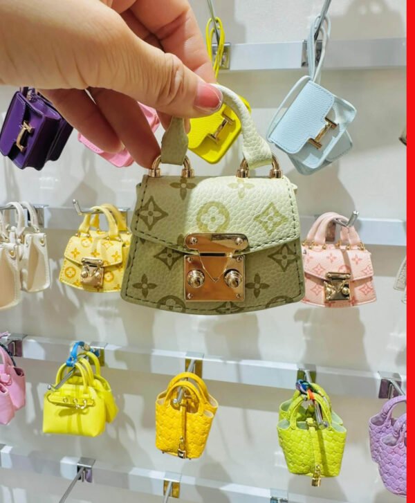 Mini designer bag charms