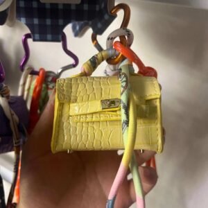 Mini designer bag charms