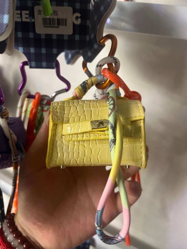 Mini designer bag charms