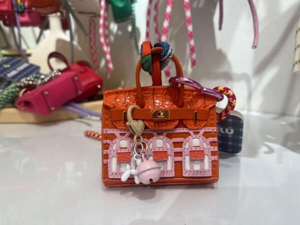 Mini designer bag charms