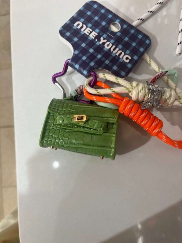 Mini designer bag charms
