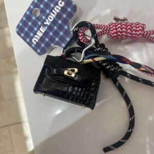 Mini designer bag charms
