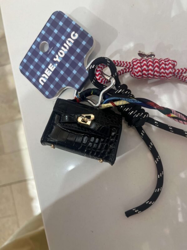Mini designer bag charms