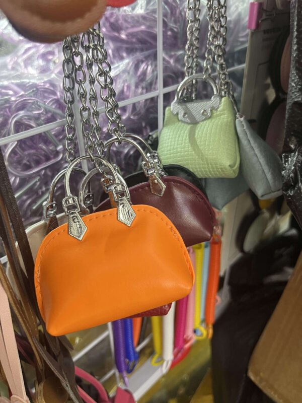 Mini designer bag charms