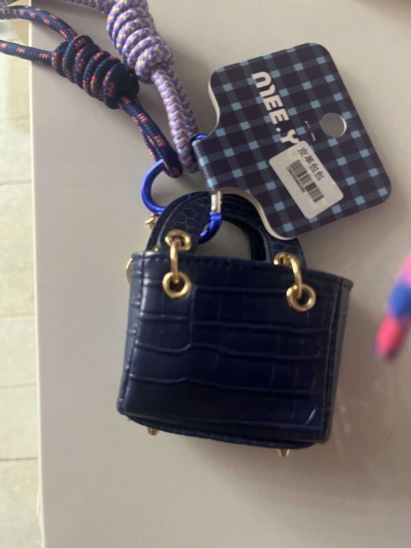 Mini designer bag charms