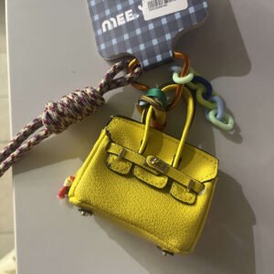 Mini designer bag charm