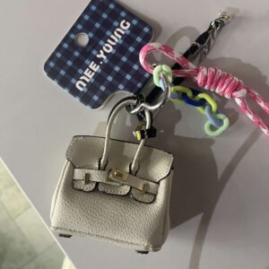 Mini designer bag charm