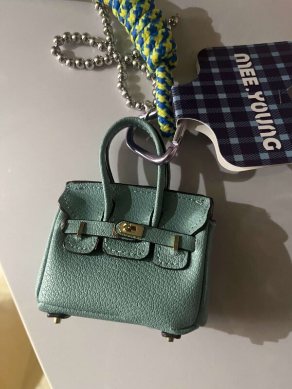 Mini designer bag charm