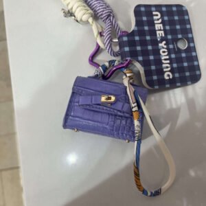 Mini designer bag charm