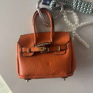 Mini designer bag charm